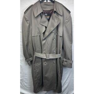 Vtg TOWNE by‎ LONDON FOG Long Trench Coat Men 40 Reg Removable Liner